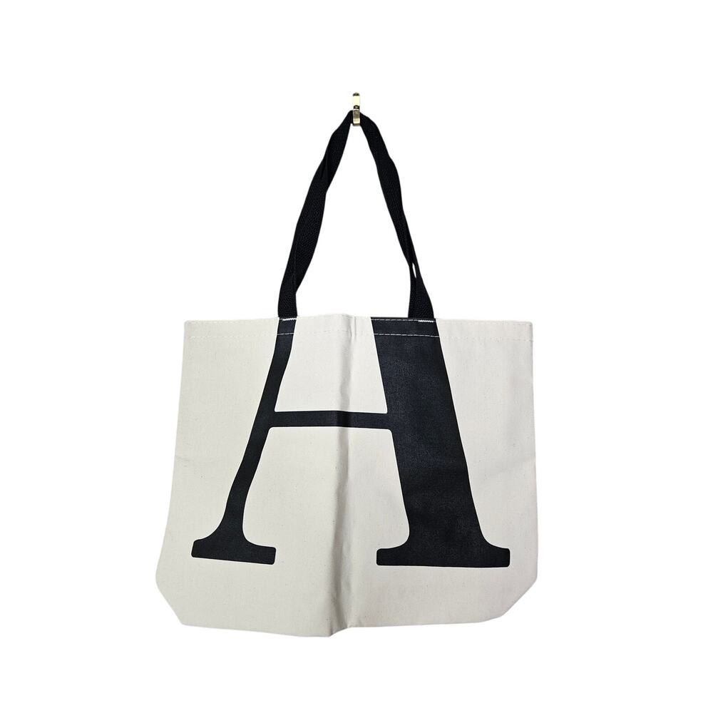 The Atlantic Canvas Tote Bag Casual Gorpcore Travel School A Black White